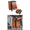7 Drawers Roller Cabinet with Brake (765x465x985mm)