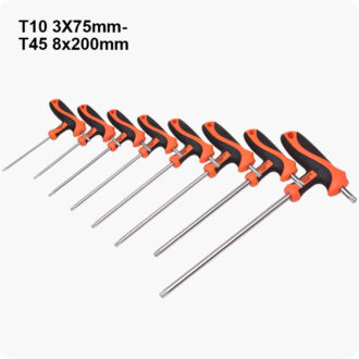 T Handle Torx Key Set 8pc TX Star Key Set High Torque Chrome Vanadium Automotive Tool