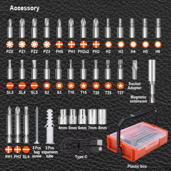 Cordless Screwdriver Set (36 Piece)