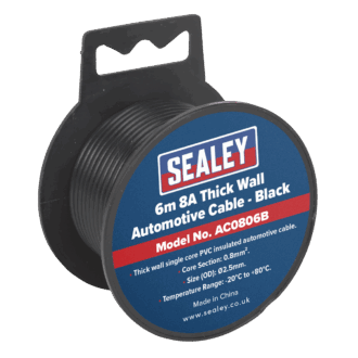 Black 8amp Cable (6 metres)