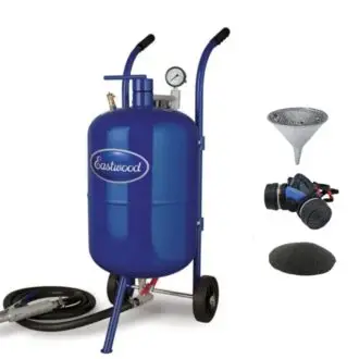 100lb Pressure Blaster Kit Sandblaster with Hose Nozzles & Accessories for Rust Paint Removal