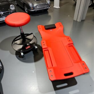 40" Ergonomic Heavy Duty Plastic Creeper & Premium Heavy Duty Adjustable Workshop Seat