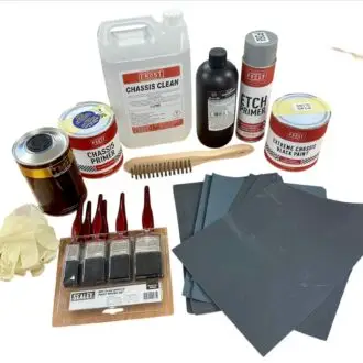 Complete Chassis Rust & Paint Prep Kit – Rust Cure, Primer & Gloss Black