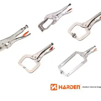 Harden Lock Grip & C-Clamp Pliers Bundle – 5 Piece Set