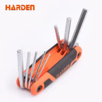 Harden 8-in-1 Folding SAE Hex Key Set – Compact Imperial Allen Key Tool