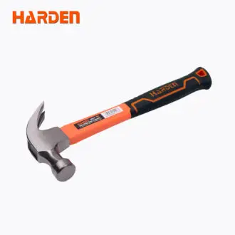 Harden 450g (16oz) Claw Hammer with Fiberglass Handle – Heavy Duty Anti-Slip DIY Hammer for Construction & Home Repairs