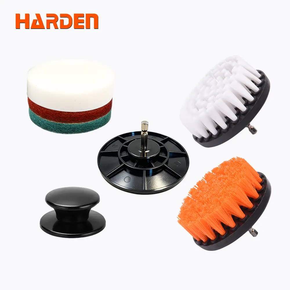 Harden 7pc 1/4" Hex Cleaning Bit Set – Detailing & Deburring Brushes for Drill & Driver - Image 2