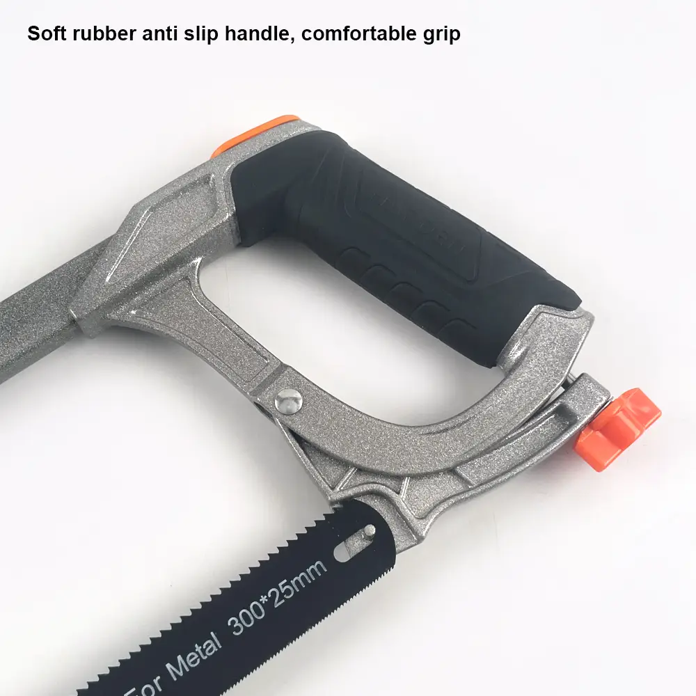 Harden 12" (304mm) Aluminium Hacksaw Frame – Professional High-Tension Saw with Soft-Grip Front & D-Handle - Image 2