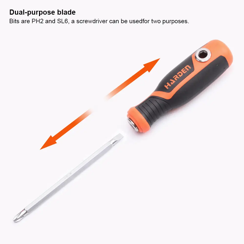 Harden 2-in-1 Screwdriver with Double-Ended Bit – Heavy Duty Multi-Function Tool for Home, DIY & Repairs - Image 3