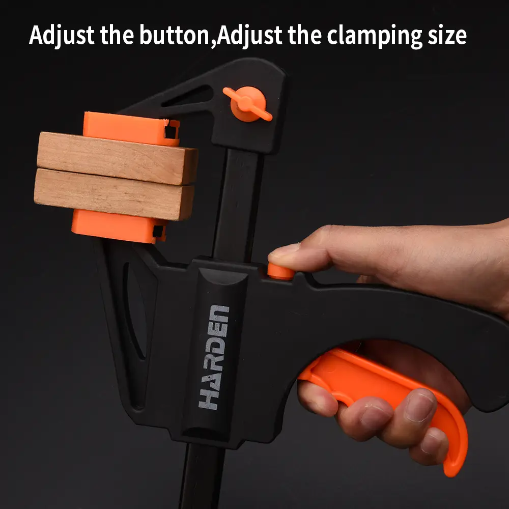 Harden Quick Ratchet Bar Clamp 4"–24" (100–610mm) – One-Handed Quick-Release Woodwork Clamp with Soft Non-Marking Pads - Image 4