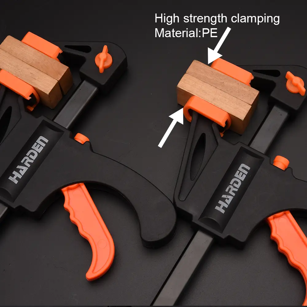 Harden Quick Ratchet Bar Clamp 4"–24" (100–610mm) – One-Handed Quick-Release Woodwork Clamp with Soft Non-Marking Pads - Image 5