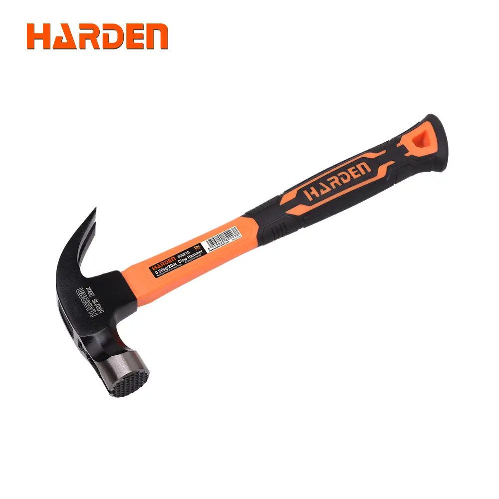 Harden 560g / 20oz Claw Hammer with Fiberglass Handle & Magnetic Head – Heavy Duty Anti-Slip DIY & Professional Construction Hammer
