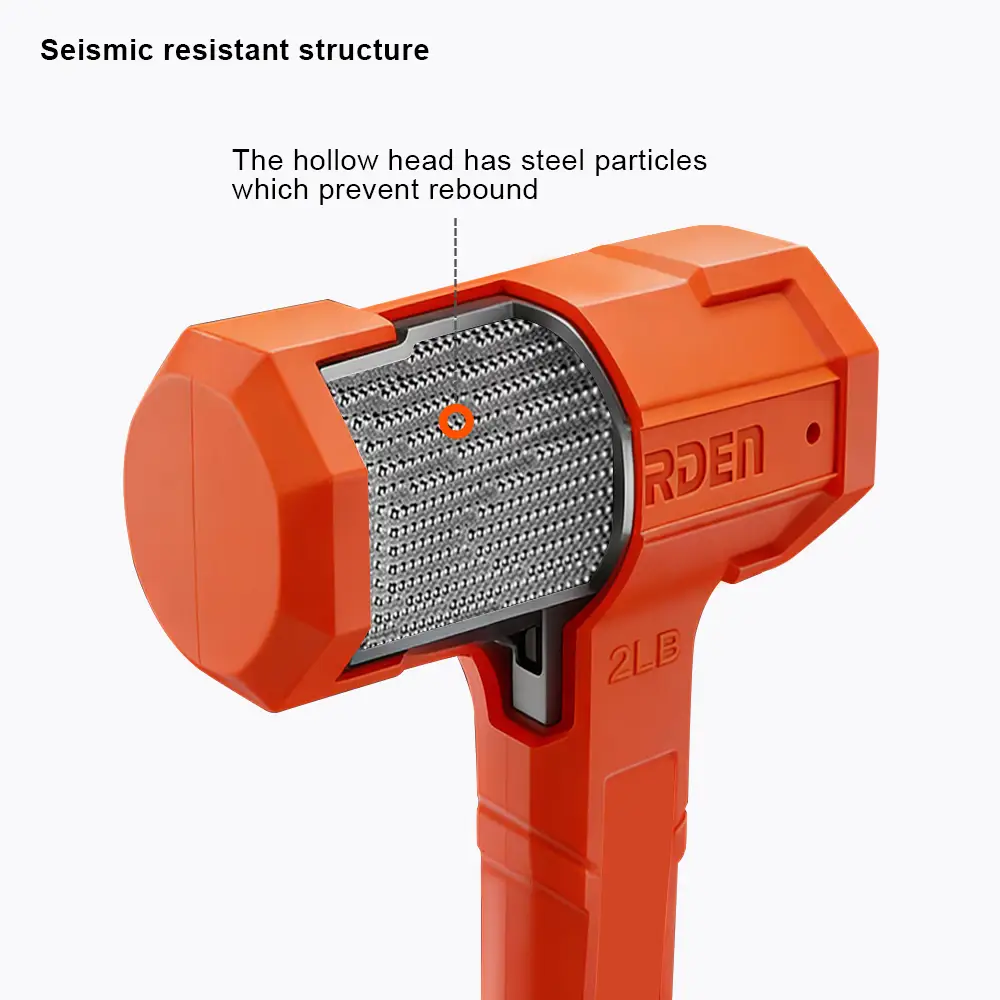 Harden 900g (2lb) Dead Blow Mallet – Non-Rebound Soft-Face Hammer for Precision Striking - Image 4