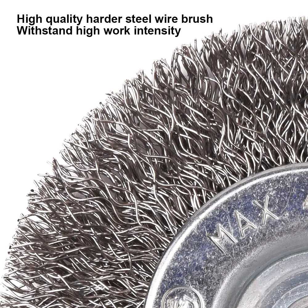 Harden 100mm Crimped Wire Bevel Brush – M14 Angle Grinder Brush for Rust, Paint & Surface Cleaning - Image 2