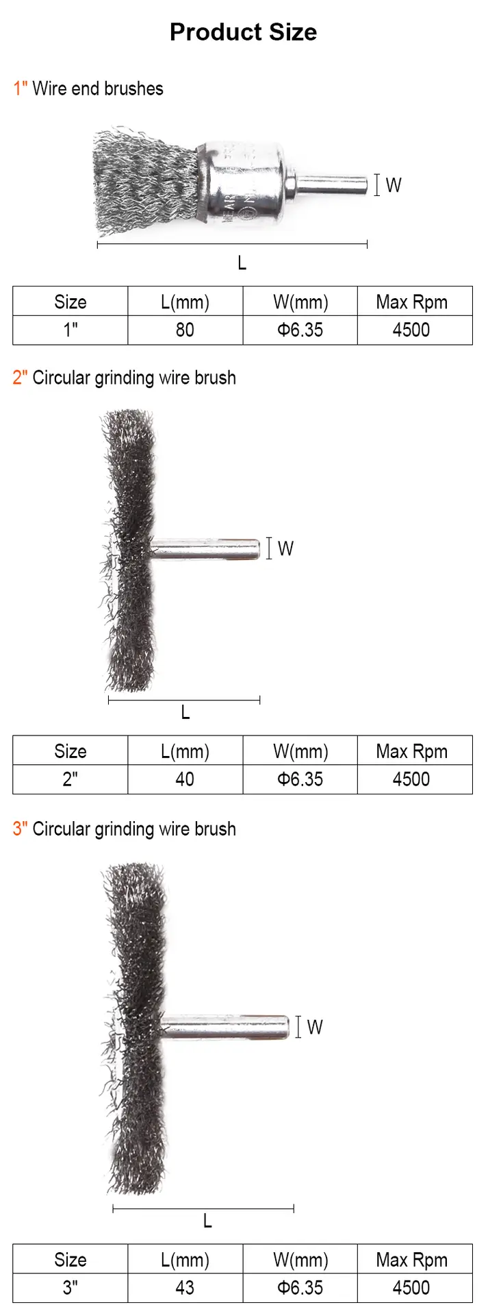 5pcs Wire Brush Set – 1/4" Hex Drill Brushes for Rust, Paint & Metal Surface Cleaning - Image 4