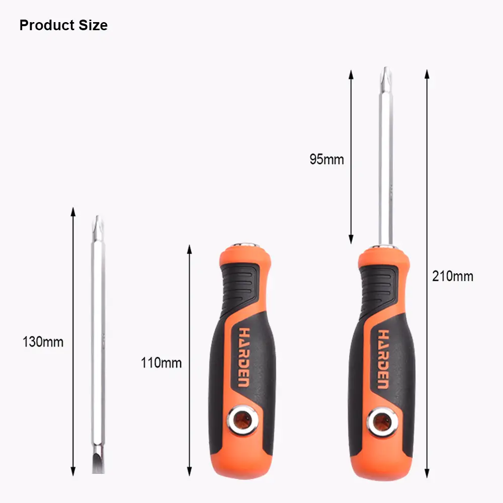 Harden 2-in-1 Screwdriver with Double-Ended Bit – Heavy Duty Multi-Function Tool for Home, DIY & Repairs - Image 6