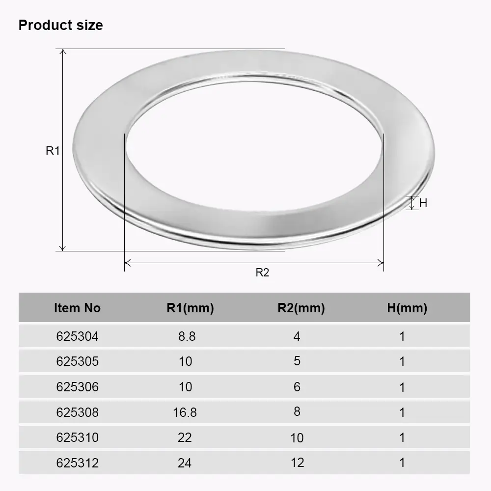 Metal Flat Washer Sets - 6 Different Sizes - Choose your size from the dropdown below - Image 3