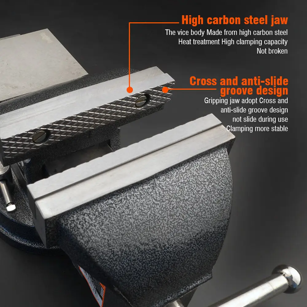 4" Heavy Duty Table Vice – Adjustable Bench Vice for Workshop & Precision Clamping - Image 2