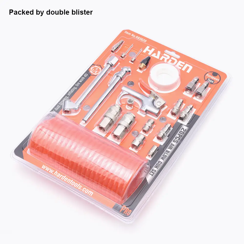 20pc European Fittings Air Blow Gun Set – Heavy Duty Pneumatic Air Duster Kit for Cleaning, Workshop, Garage & Compressor Use - Image 5