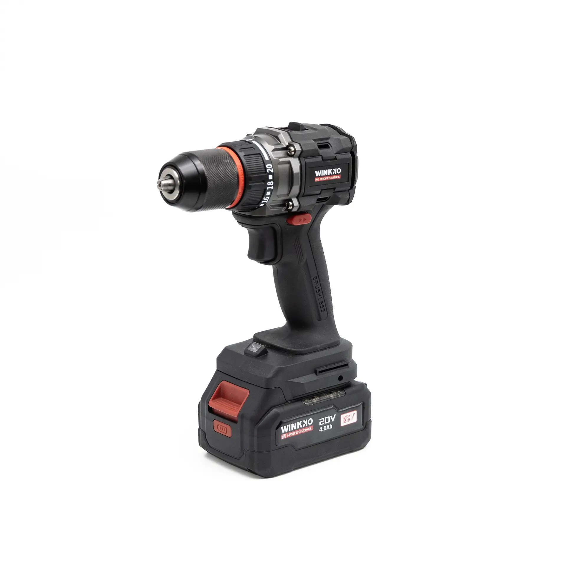 20V Brushless Cordless Drill – 2×4.0Ah Batteries + 4A Battery Charger & Carry Case