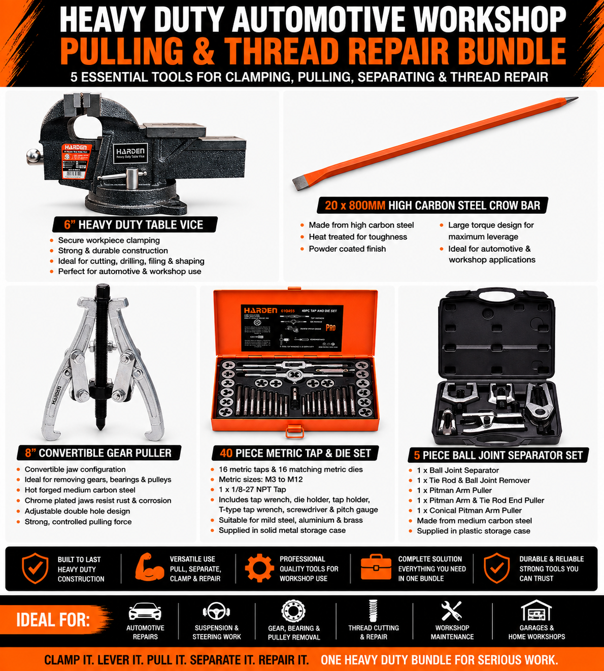 Harden Heavy Duty Automotive Workshop & Repair Bundle