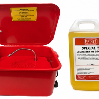 Frost 3.5 Gallon Parts Washer & 5L Solvent Cleaning Fluid Bundle