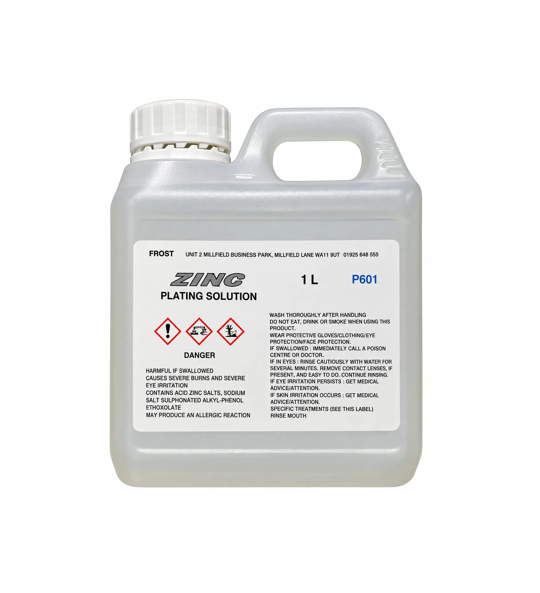Zinc Plating Solution – 1 Litre