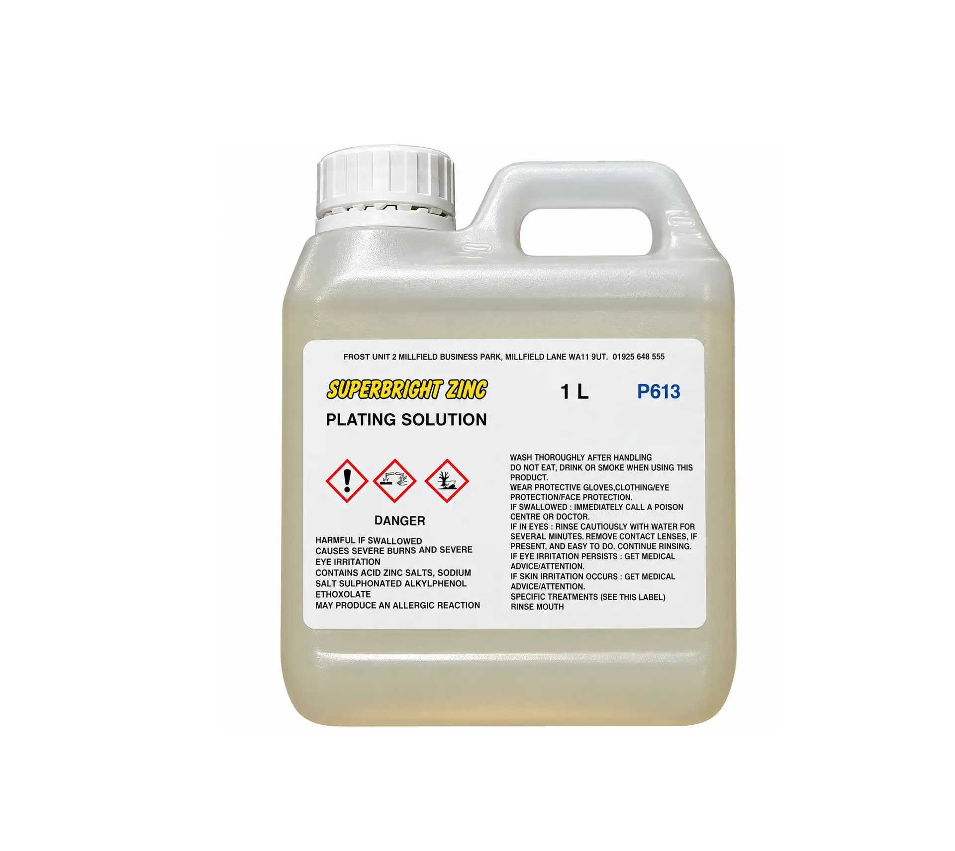 Superbright Zinc Plating Solution – 1 Litre