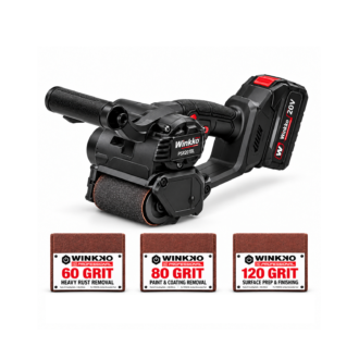 20V Cordless Surface Renovation Tool Kit – 2 x 4.0Ah Batteries, Charger & 6 Sanding Belts (60/80/120 Grit)