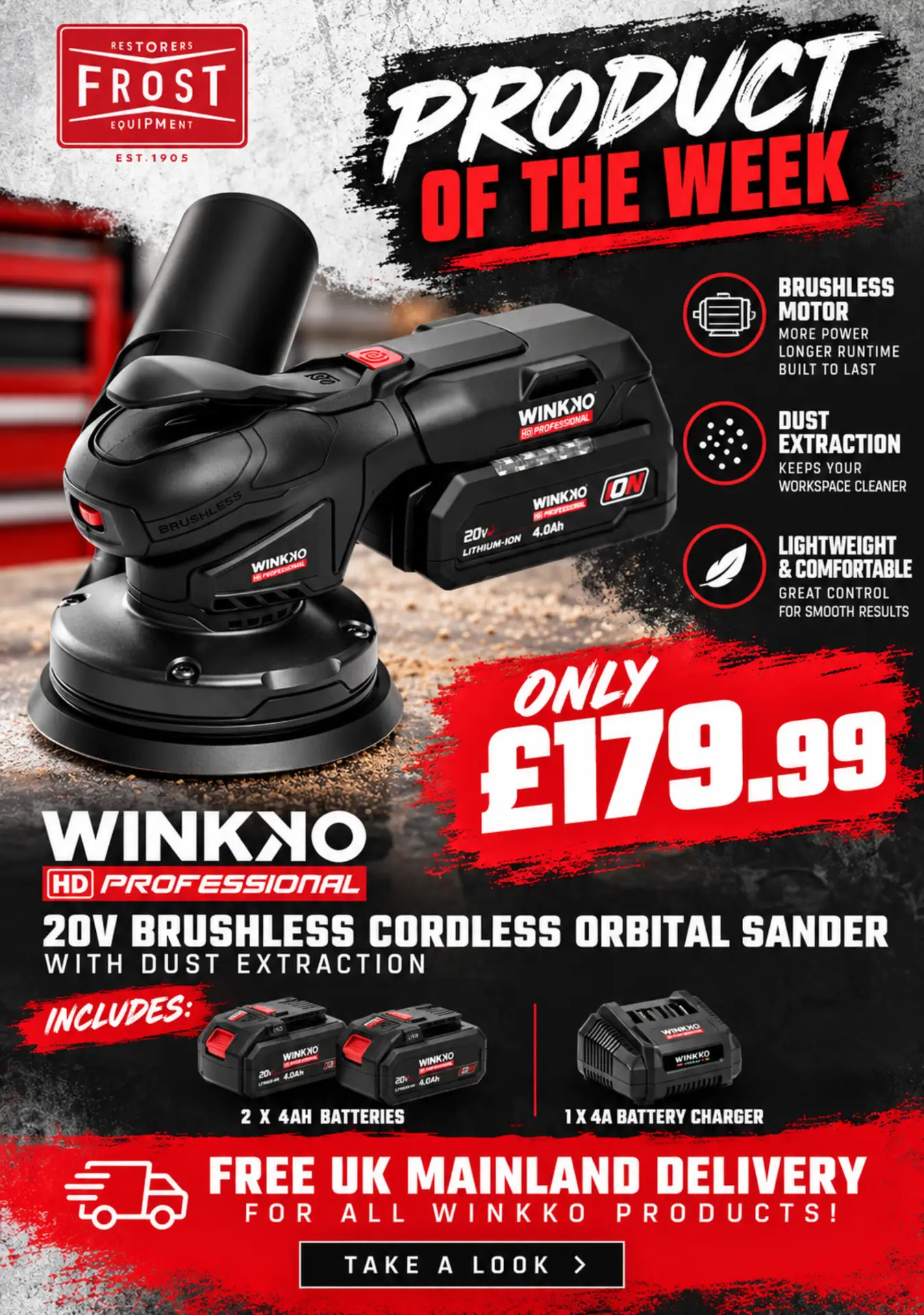 Frost Web Cards - Winkko Orbital Sander -PoW