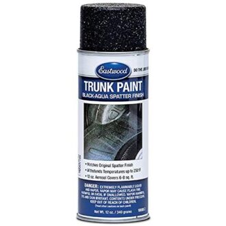 Eastwood Trunk Paint Black-Aqua Spatter Finish 340g Aerosol – Durable Textured Coating with 6 sq.ft Coverage | Factory-Style Restoration Paint for Car Trunks & Panels